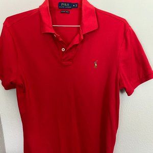 Polo red pima cotton shirt